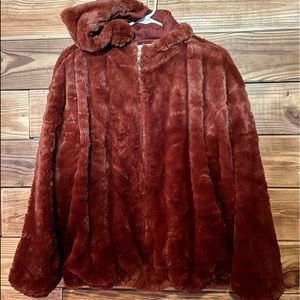 Teddy Bear Fuzzy Hooded Jacket